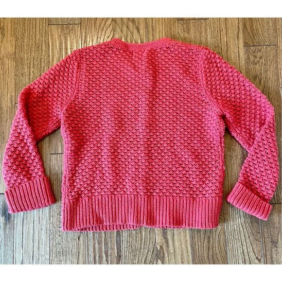 L.l. Bean red wool and angora knit button front cardigan large - Picture 7 of 7